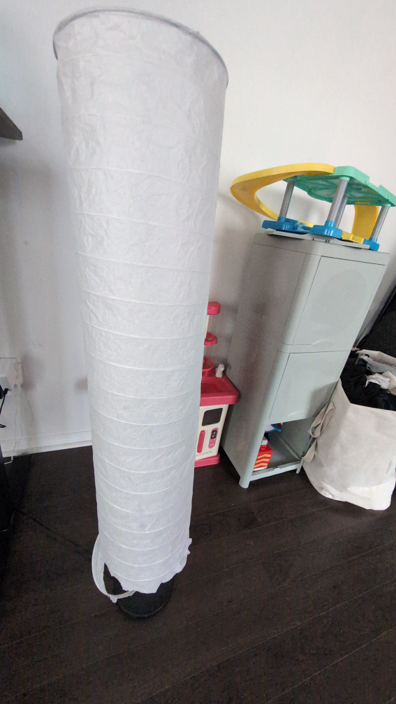 Tall White Paper Floor Lamp