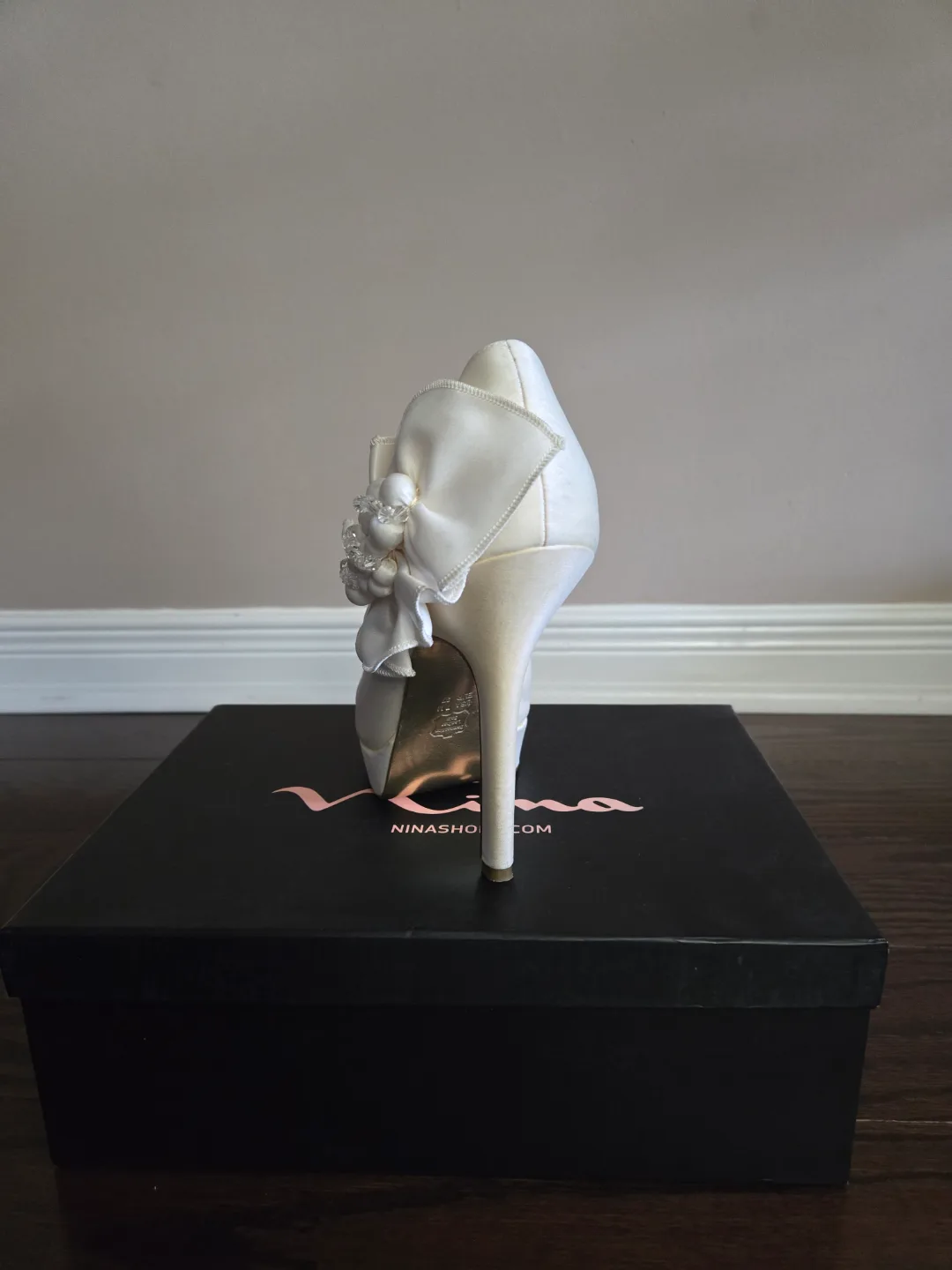 Nina High Heel Peep-Toe Wedding Shoes image indicator(3)