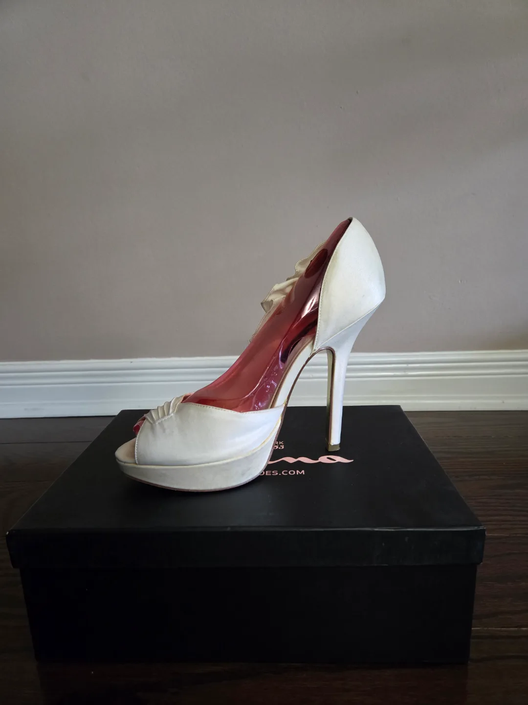 Nina High Heel Peep-Toe Wedding Shoes image indicator(5)