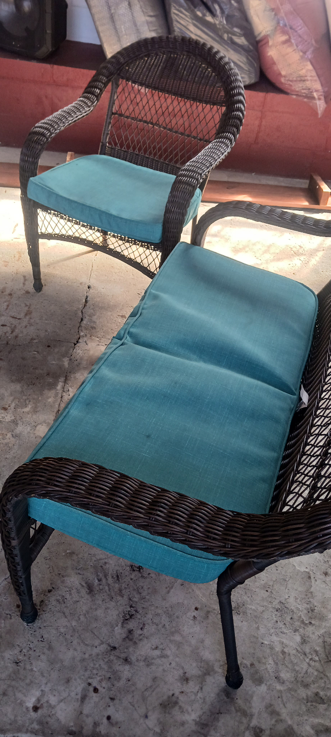 Wicker Patio Set - Loveseat and Chair - photo 4