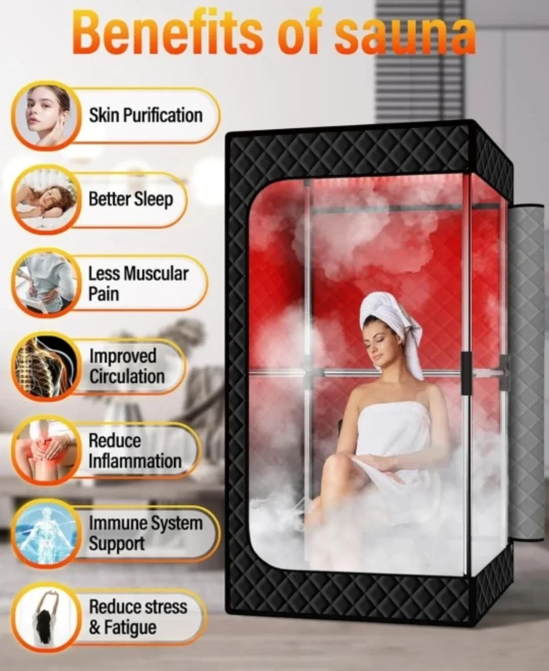 KASUE Sauna Box Personal Steam Sauna image indicator(2)