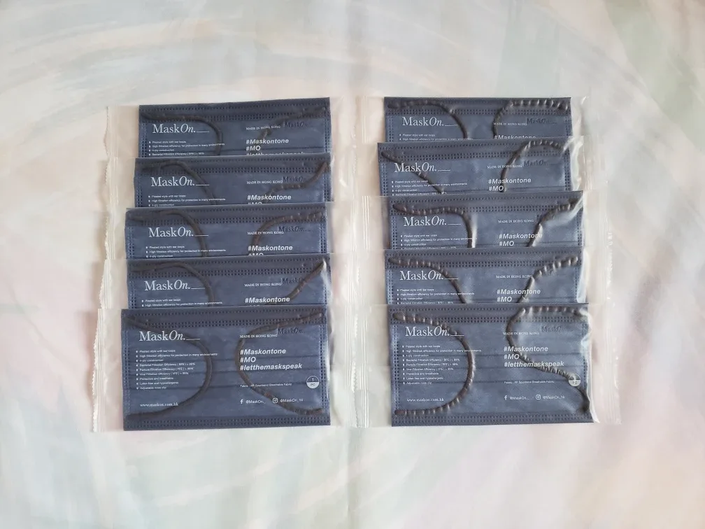 🆕Navy Blue 4-Ply Disposable Face Masks image indicator(2)