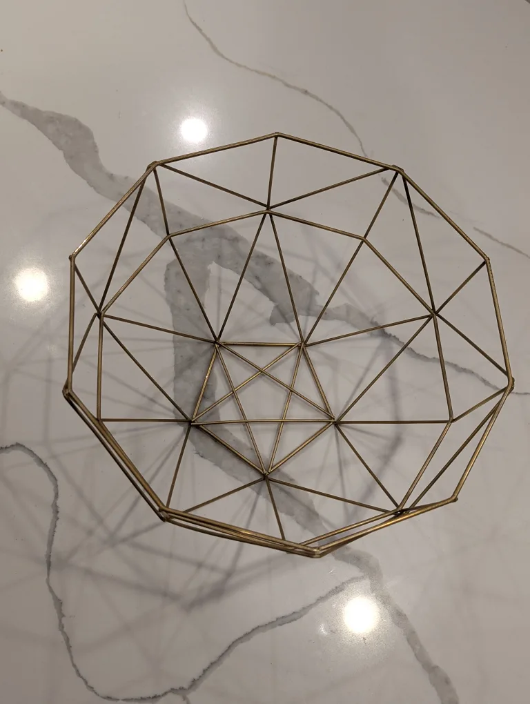 Gold Geometric Wire Bowl thumbnail