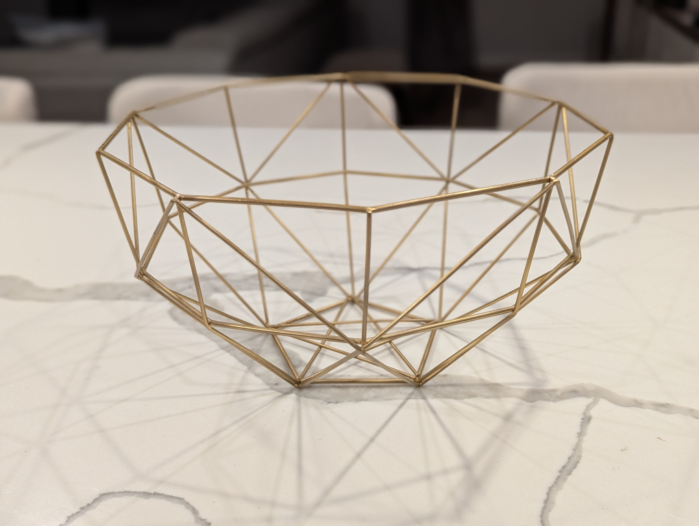 Gold Geometric Wire Bowl - photo 2