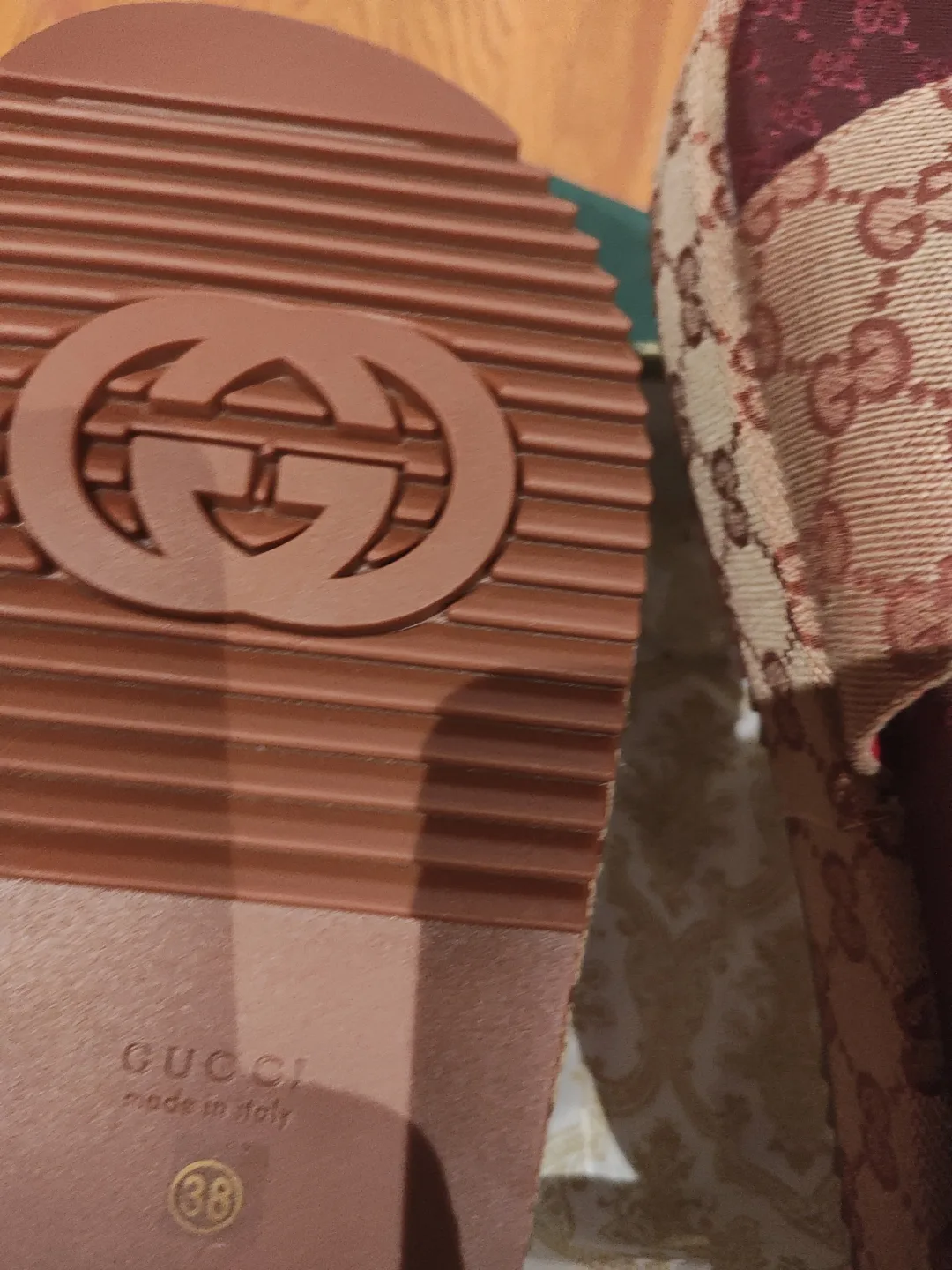 Gucci Slides - Brown and Beige GG Pattern image indicator(8)