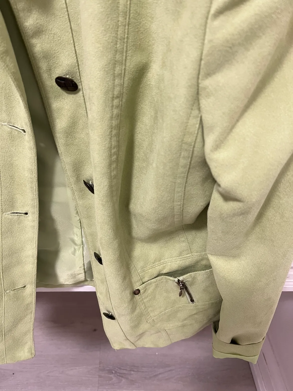 Women's Light Green Blazer Jacket image indicator(3)