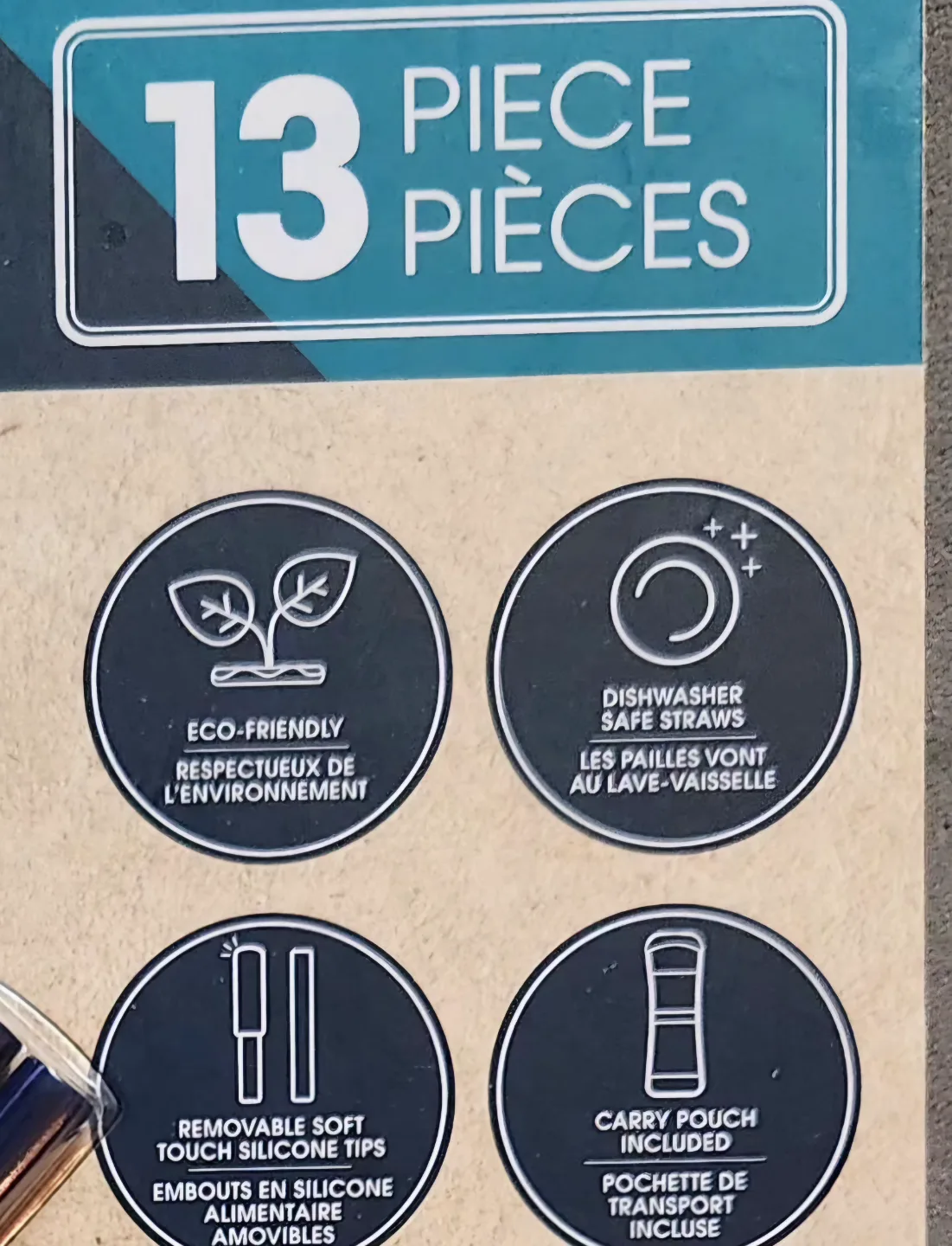 13-Piece Stainless Steel Straw Set & Cleaning Brushes image indicator(6)