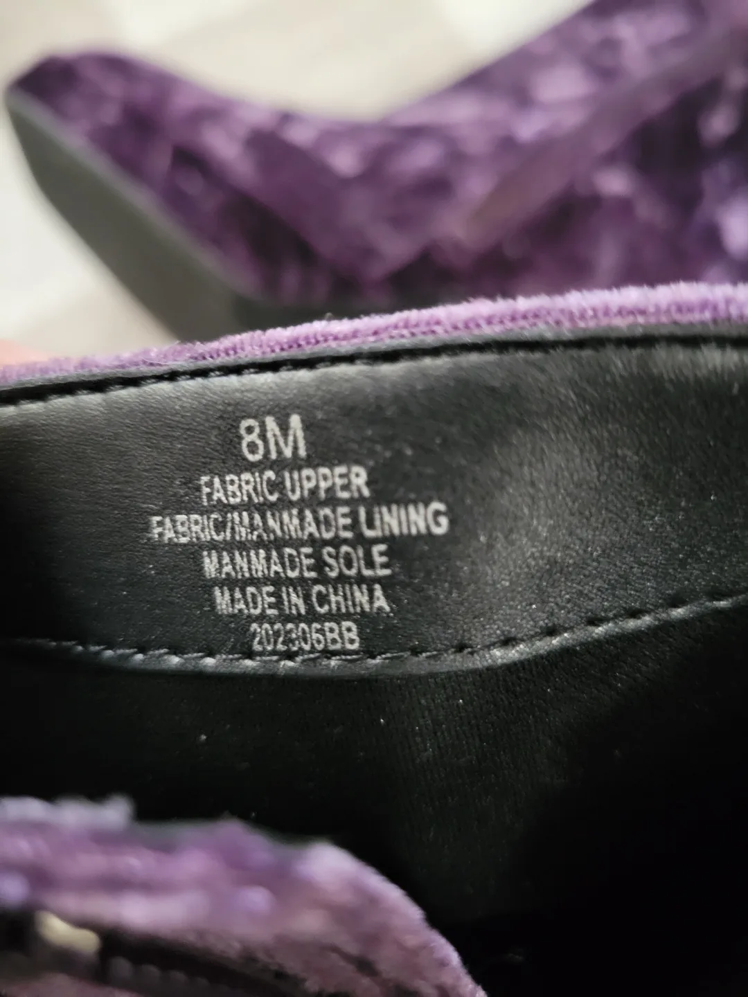 GB Purple Velvet Platform Ankle Boots - Size 8M image indicator(5)