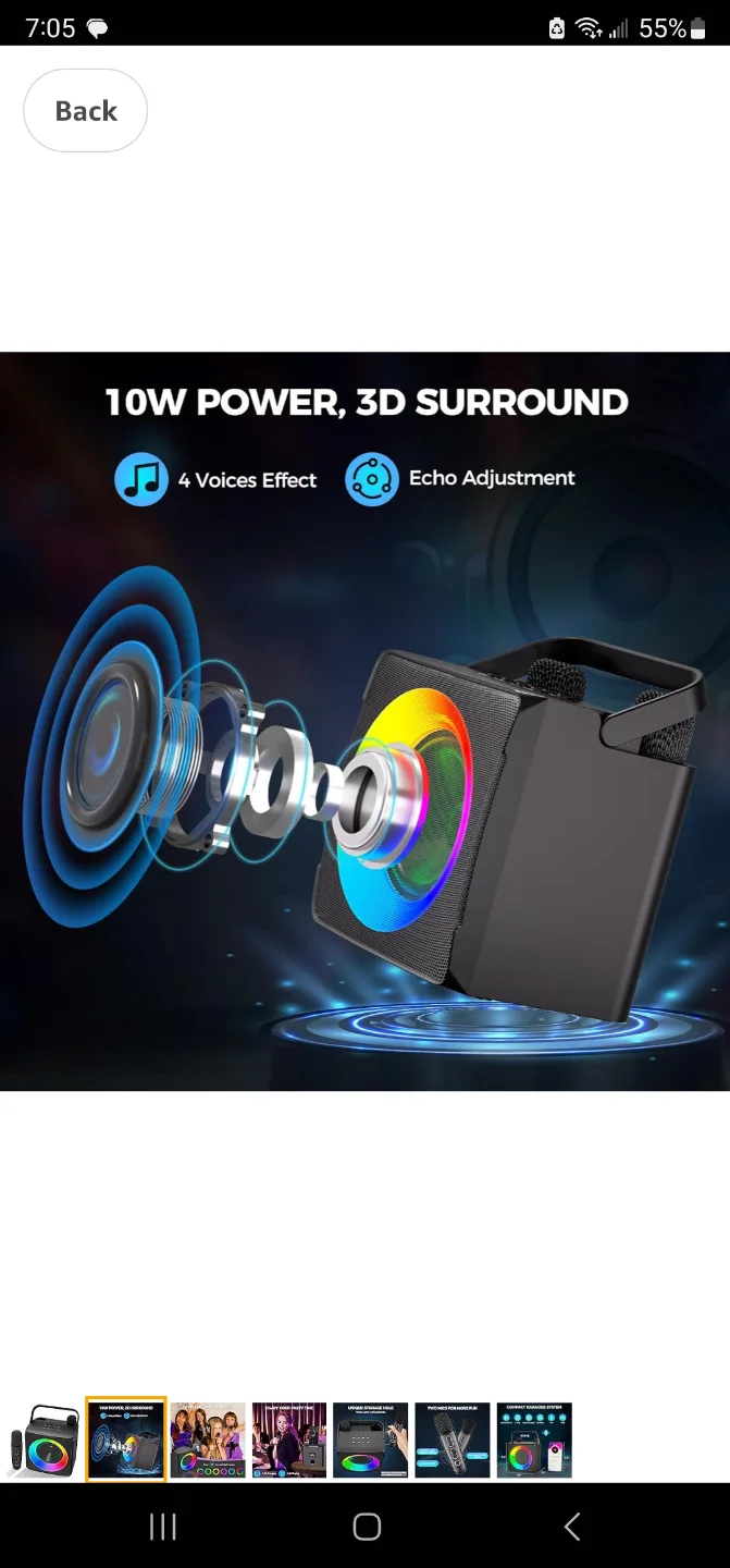 Karaoke Machine with Two Wireless Microphones image indicator(3)