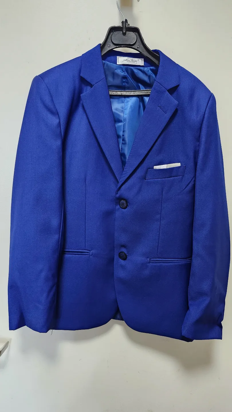 Boy's Royal Blue Suit - Blazer, Vest, and Pants. thumbnail