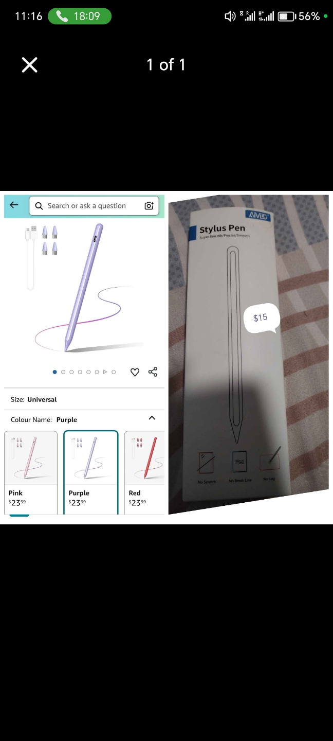 Purple AVEO Stylus Pen