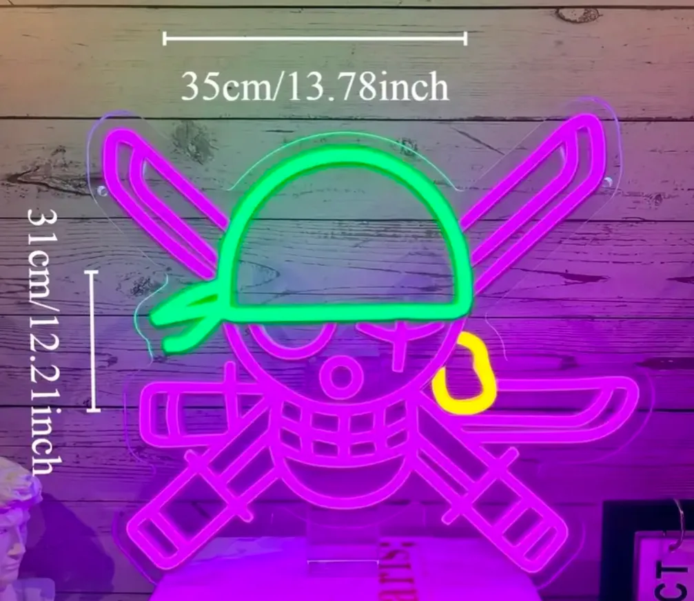 One Piece Jolly Roger Neon Sign thumbnail