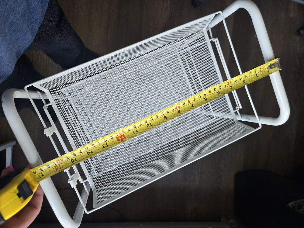 White Metal Rolling Cart with 3 Baskets - photo 4