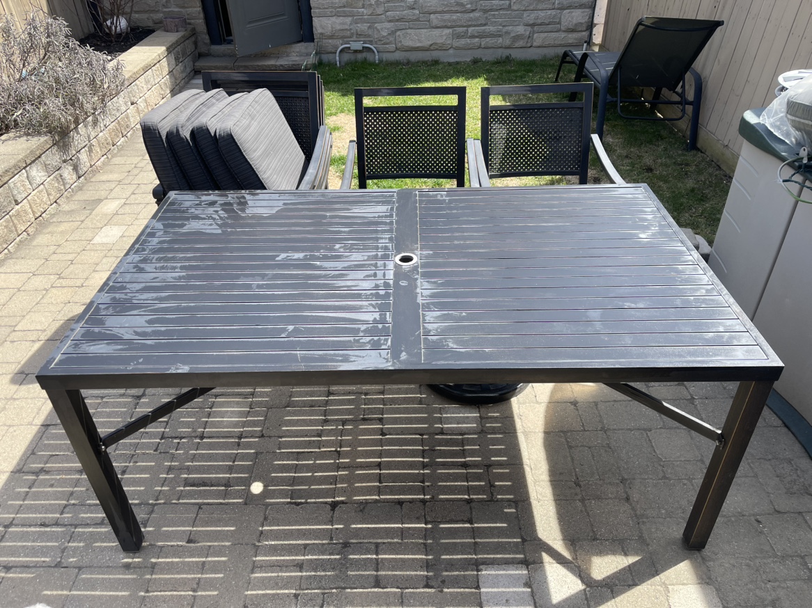 Outdoor Patio Set - Table, Chairs & Umbrella