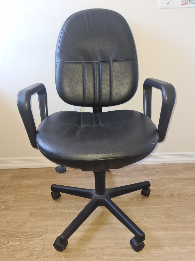 Black Office Chair with Wheels