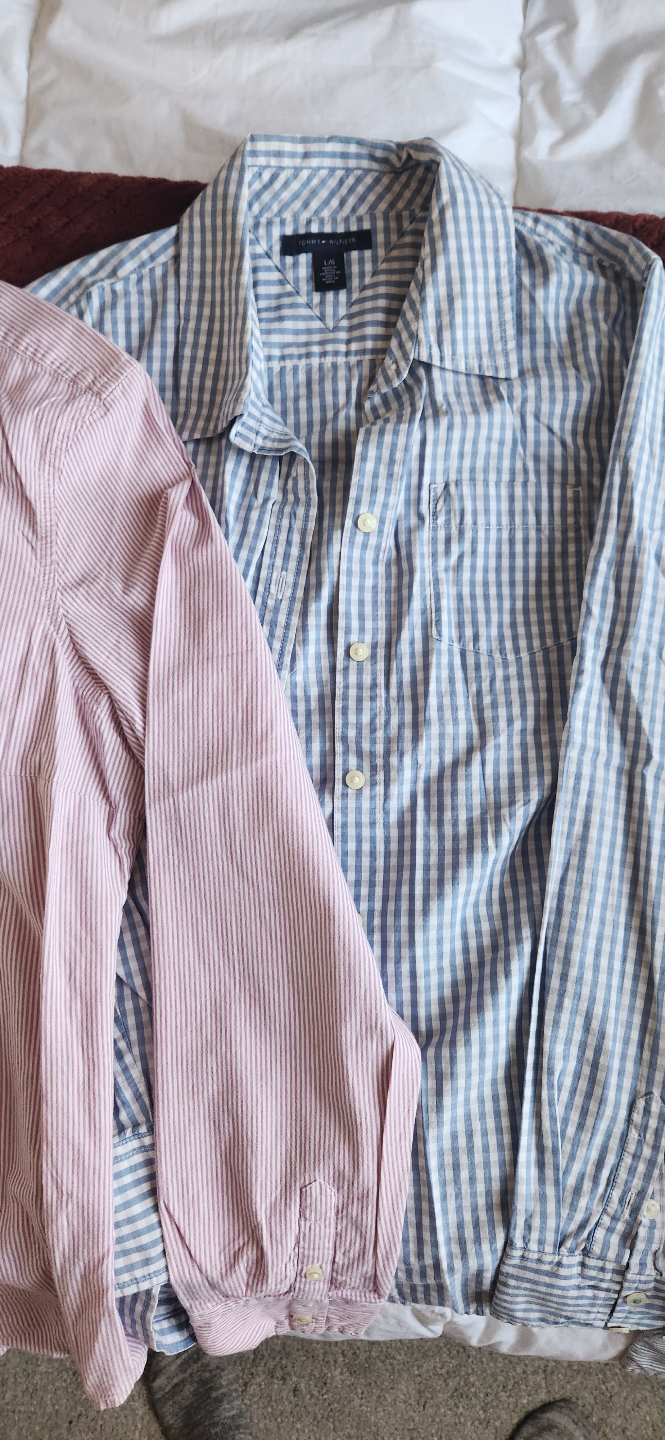Three Tommy Hilfiger Long-Sleeve Striped Button-Down Shirts - photo 2