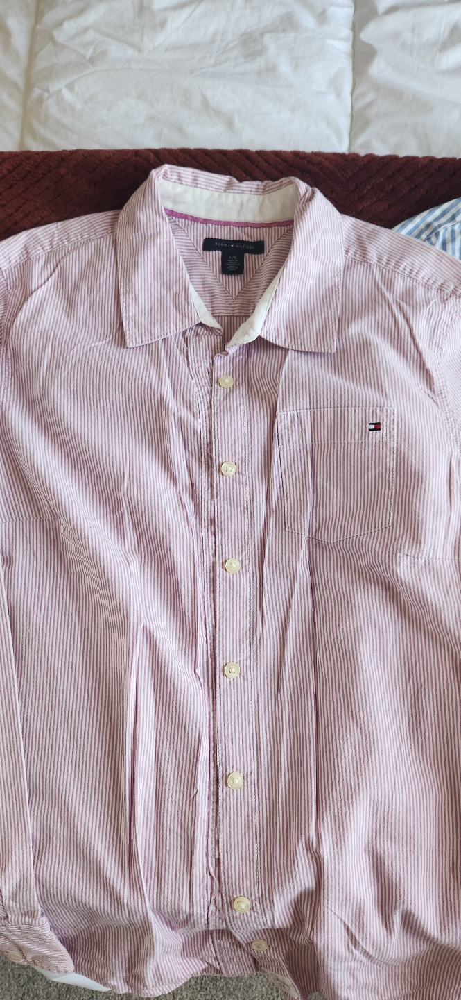 Three Tommy Hilfiger Long-Sleeve Striped Button-Down Shirts - photo 4