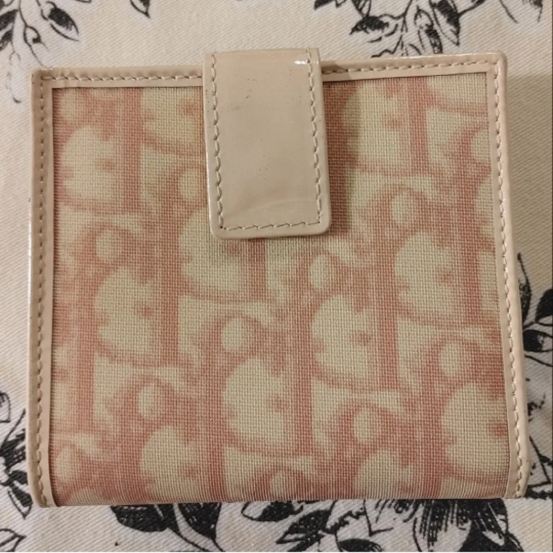 Christian Dior Pink Canvas Leather Wallet image indicator(2)