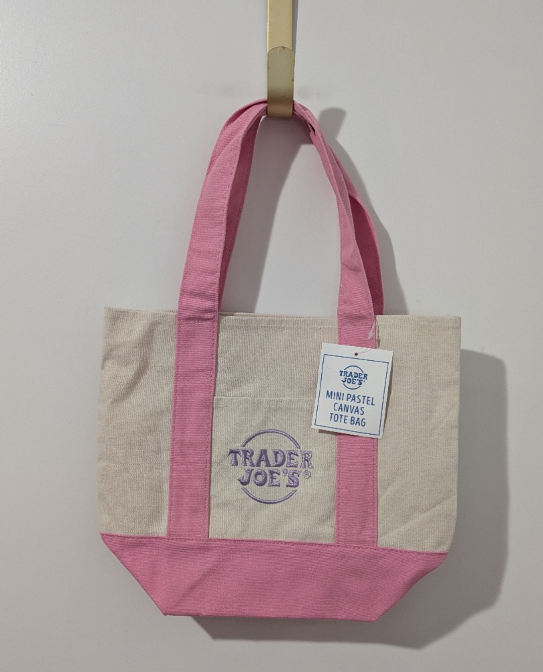 Limited Edition Trader Joe's mini bag in pink/lavender