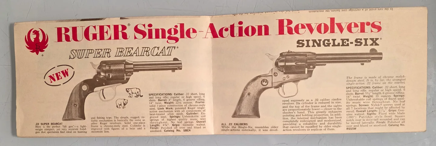 Vintage 1972 Ruger Firearms Catalog image indicator(3)