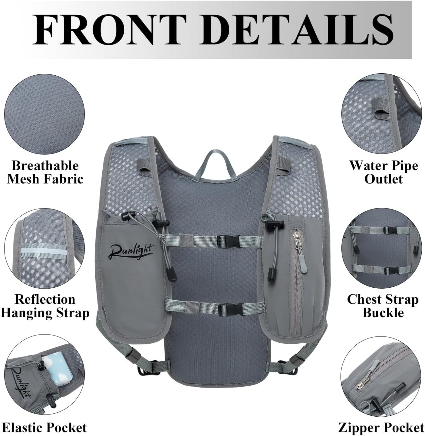 Runlight Hydration Vest - Grey 1.5L - photo 3