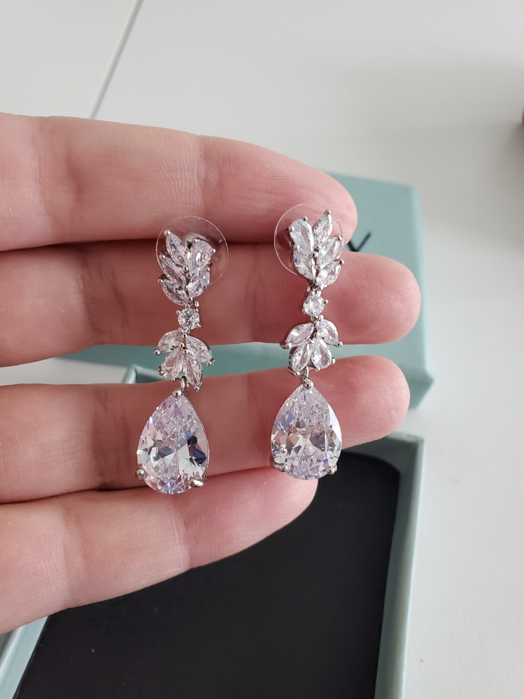 Elegant Crystal Bridal Drop Earrings