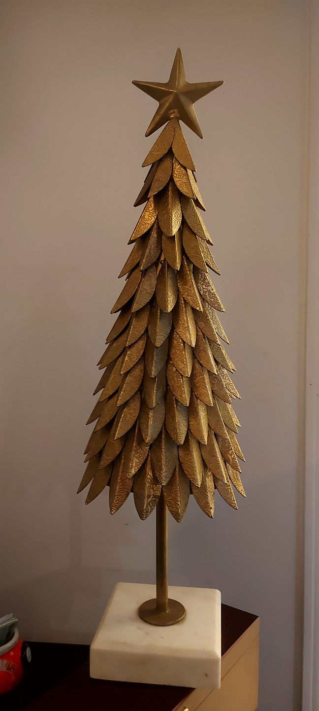 Gold Metal Christmas Tree Decor - photo 2