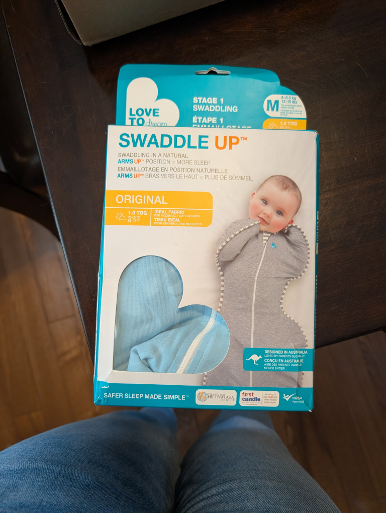 Love To Dream Swaddle UP Original 1.0 Tog Baby Swaddle, Size M
