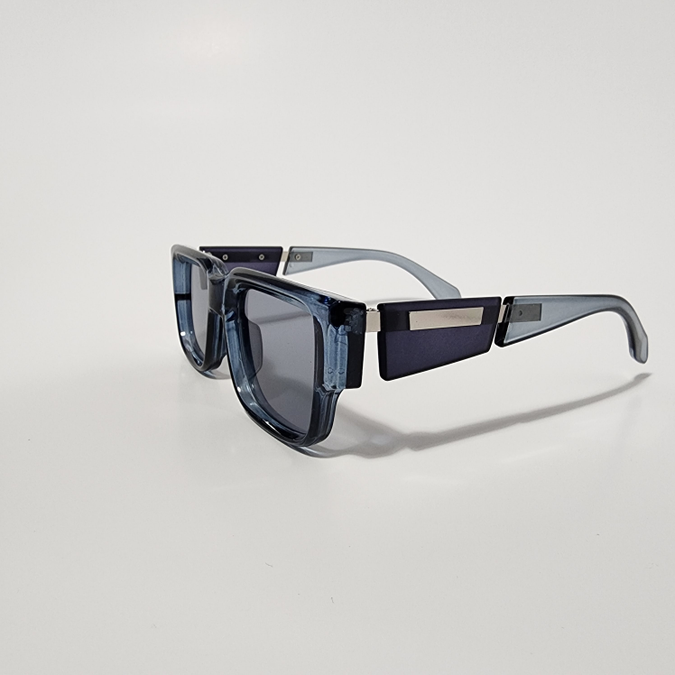 Unique Designer Sunglasses - Blue Translucent Frame - photo 4