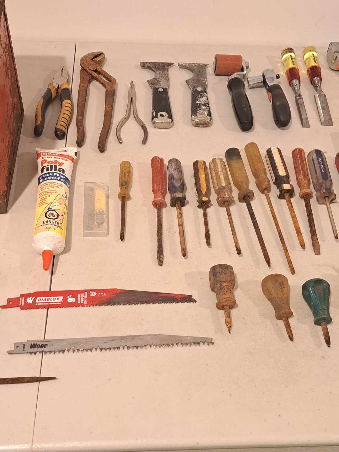 Metal tool box with tools - photo 4