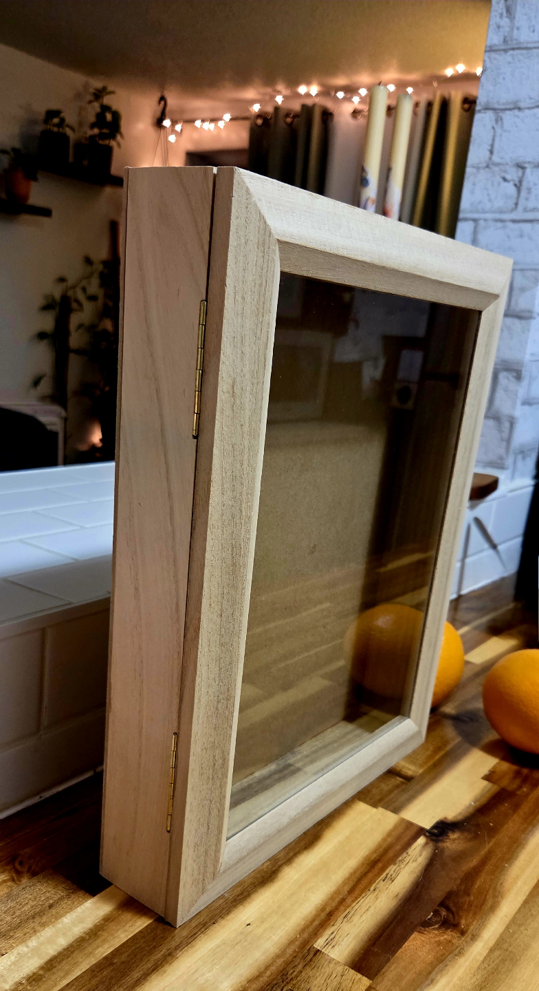 Wooden Shadow Boxes Display Case with Glass Front - photo 2