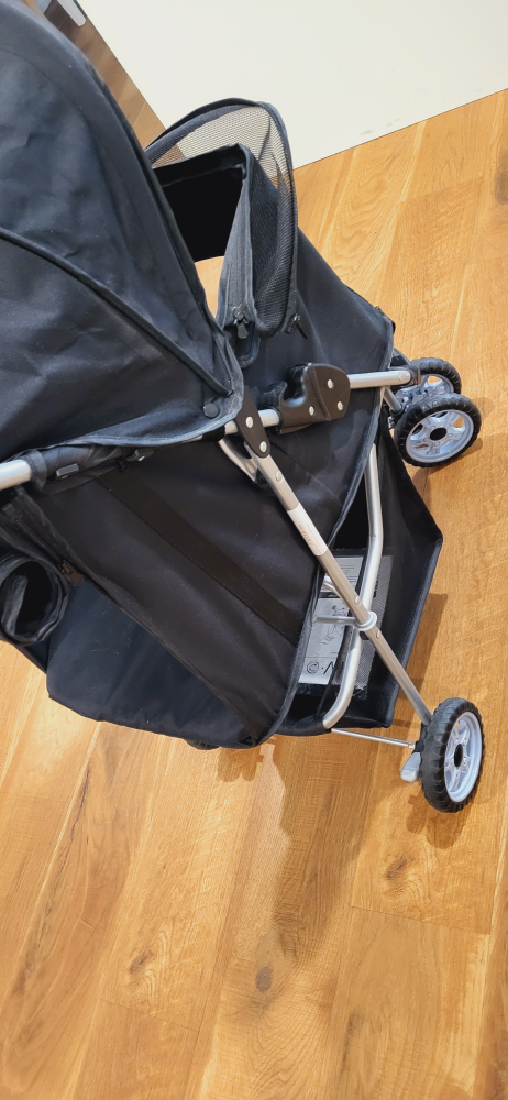 VIVO Black 3 Wheel Pet Stroller, Collapsible Stroller