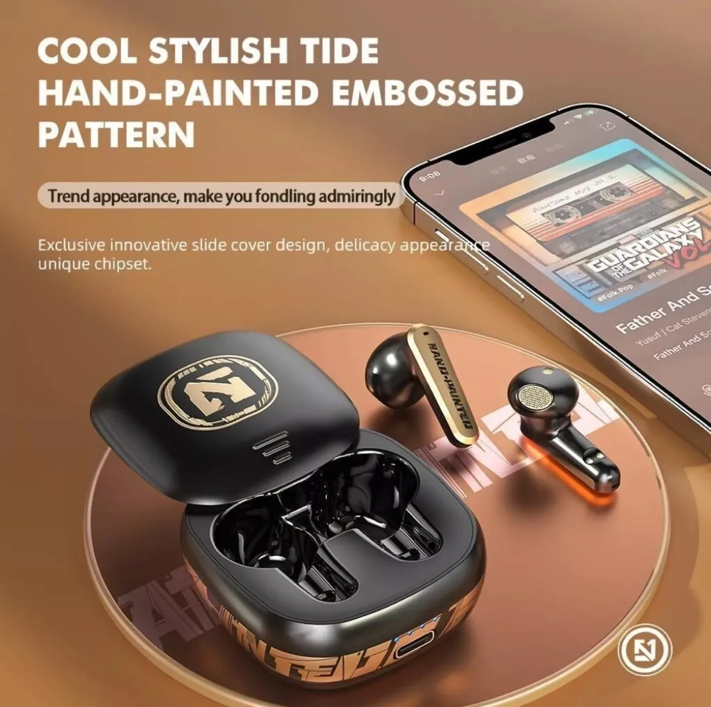 HAND-PAINTED TWS-300 Wireless Earphones image indicator(3)