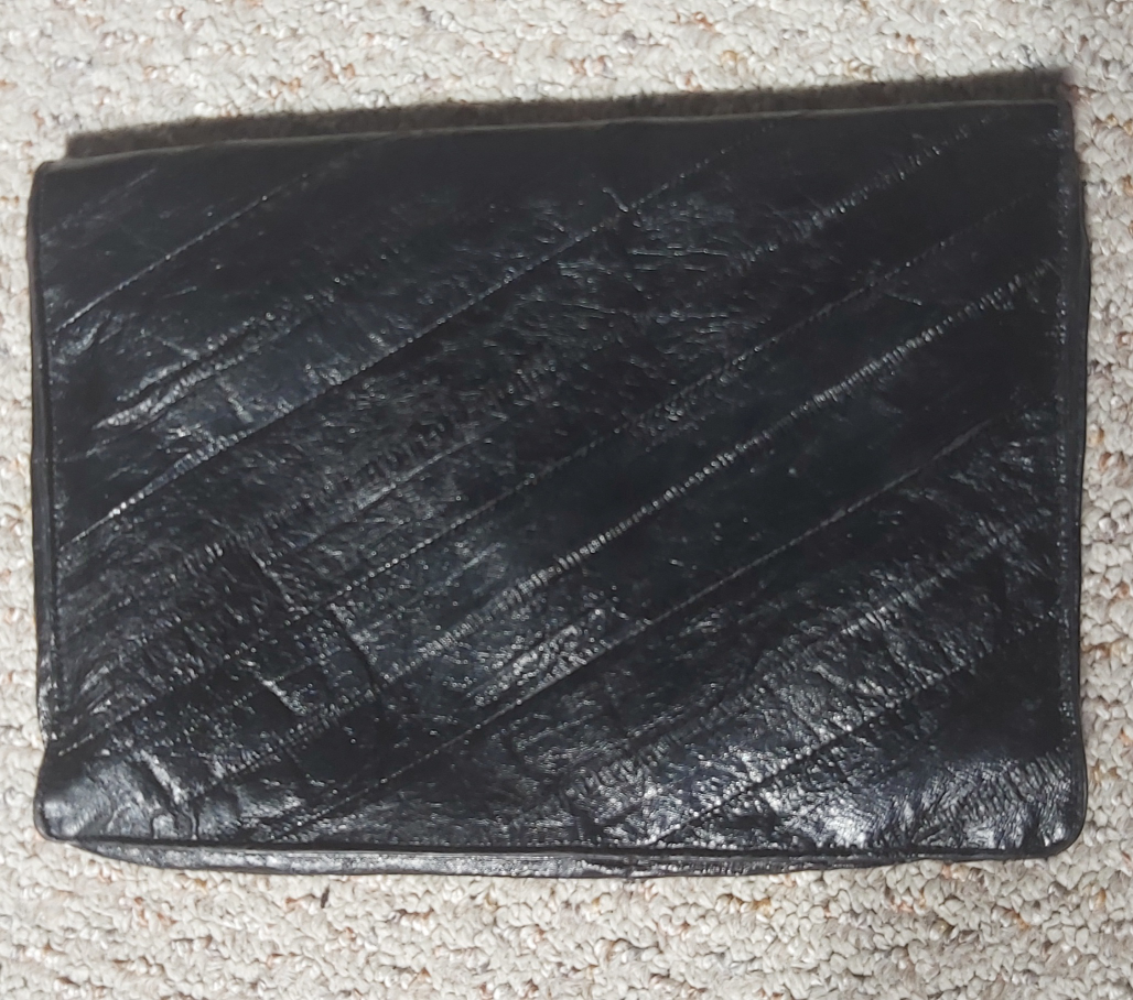 Vintage Eel Leather Clutch Purse - photo 4