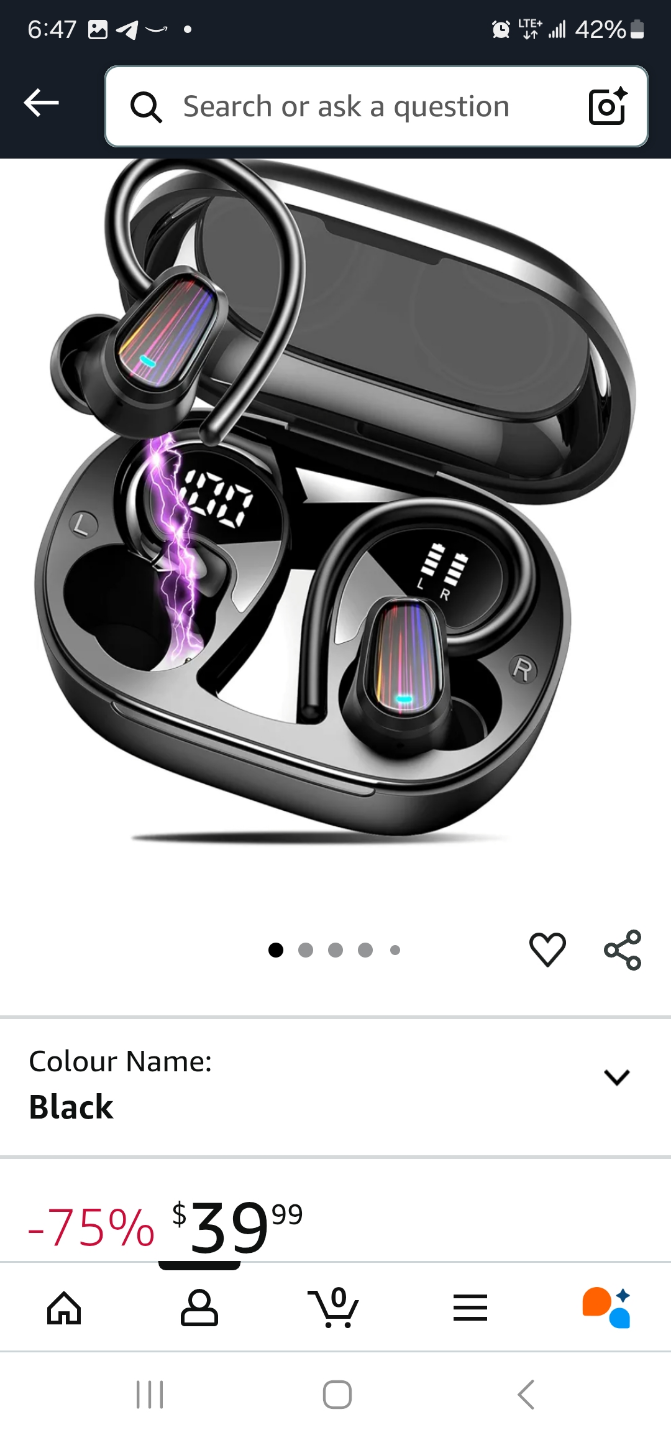 OYIB S75 True Wireless Earbuds - Black