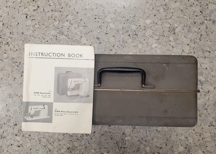 PORTABLE METAL CASE EXPAND TABLE SEWING MACHINE ELNA SUPERMATIC image indicator(3)