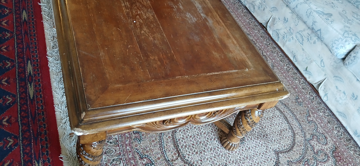 Ornate Wood Coffee Table - photo 2