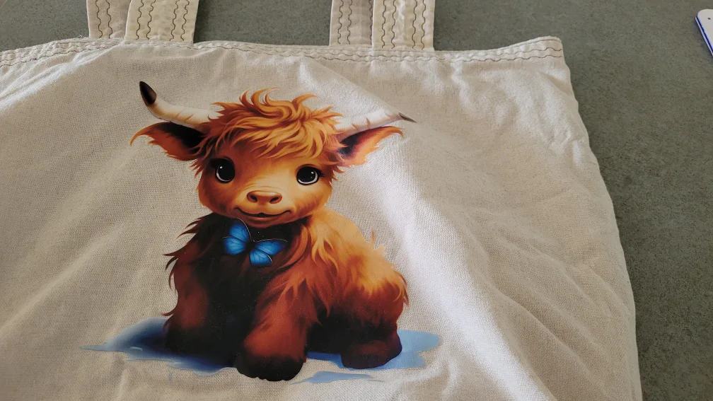 Adorable Highland Cow Tote Bag thumbnail