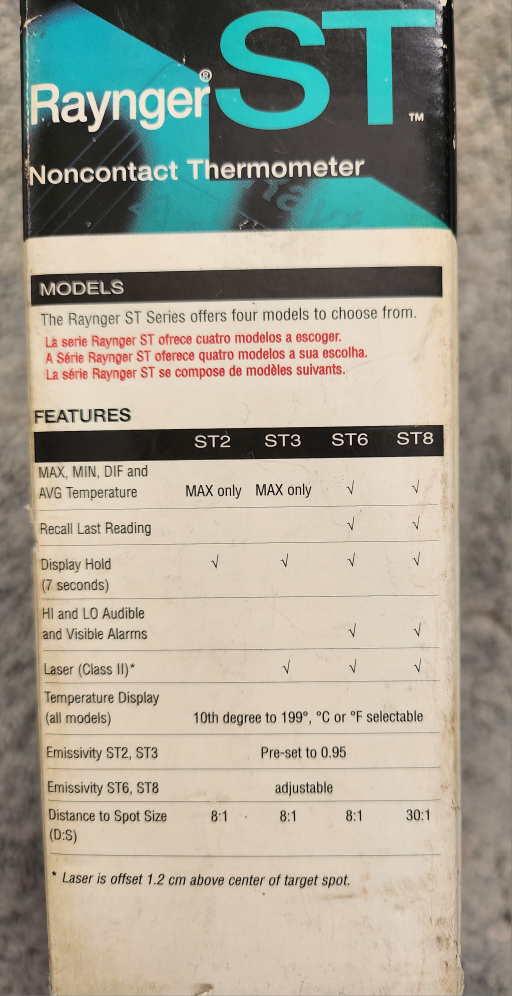 Raytek Raynger ST Non-Contact Thermometer. - photo 5