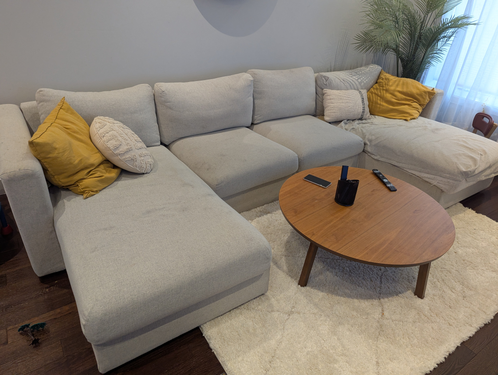 IKEA Finnala light Grey Sectional Sofa - 2 Chaise & Storage