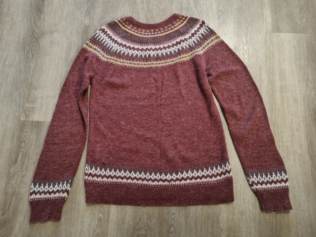 Women's Burgundy Fair Knit Sweater - photo 3