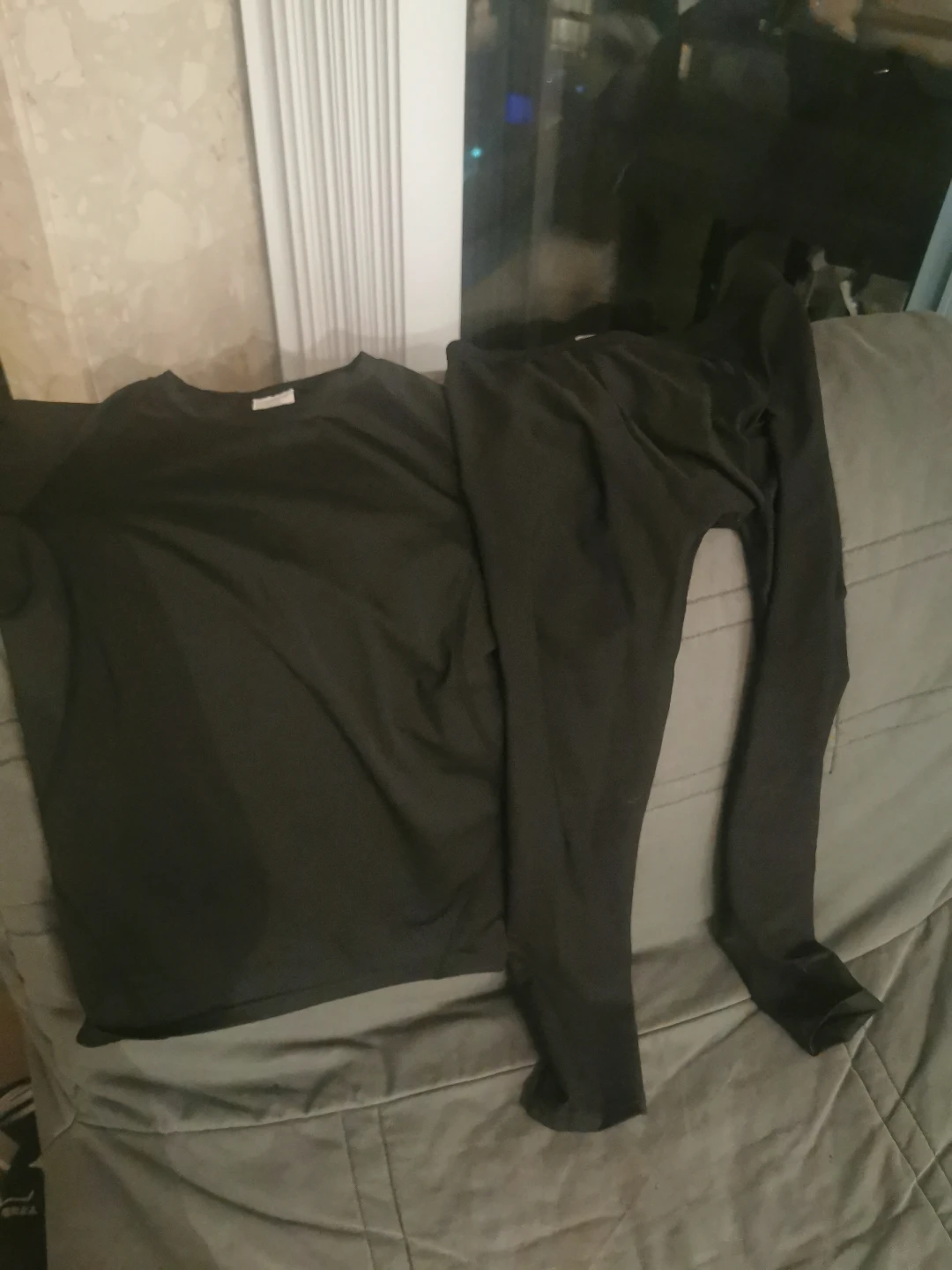 Kids' Blue Camo Fleece Robe joggers & thermal shirt and pants - photo 5