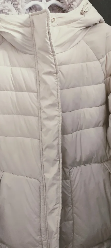 (NEW) Hunter Almond Marshmallow Mid Length Puffer Jacket - Cream image indicator(9)