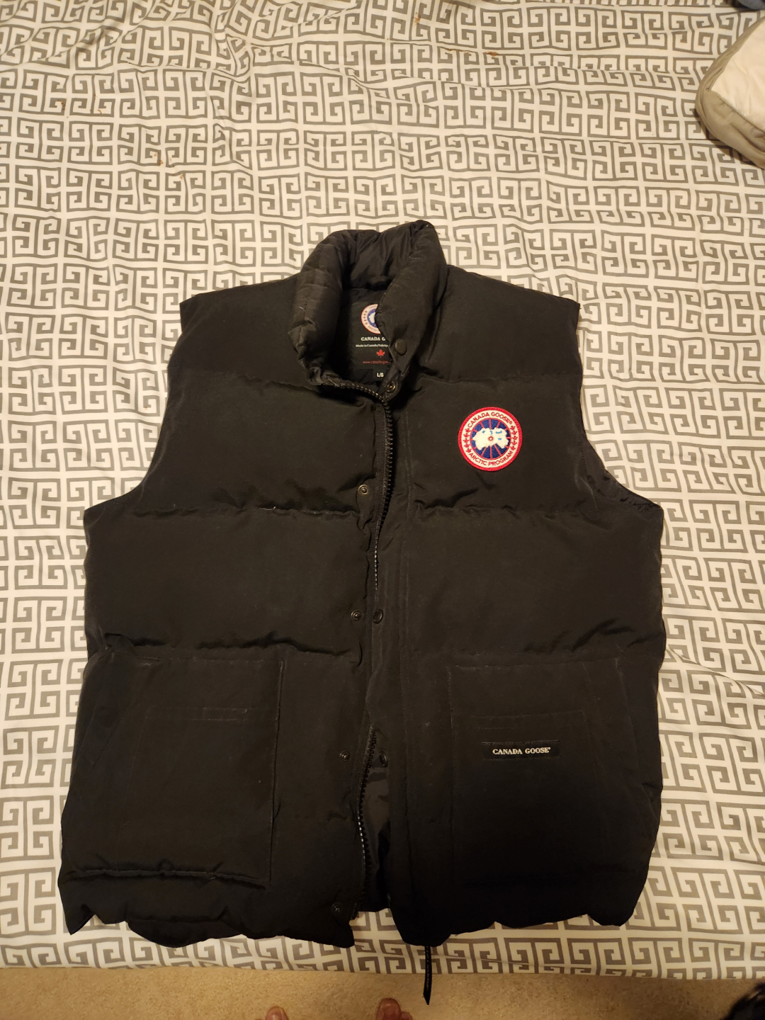 Canada Goose Men's Black Down Vest - Size L