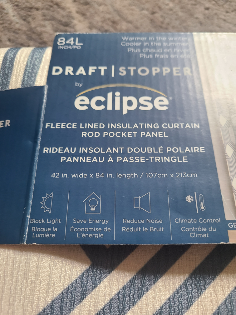 Eclipse Draft Stopper Fleece Lined Insulating Curtain Panel - photo 4