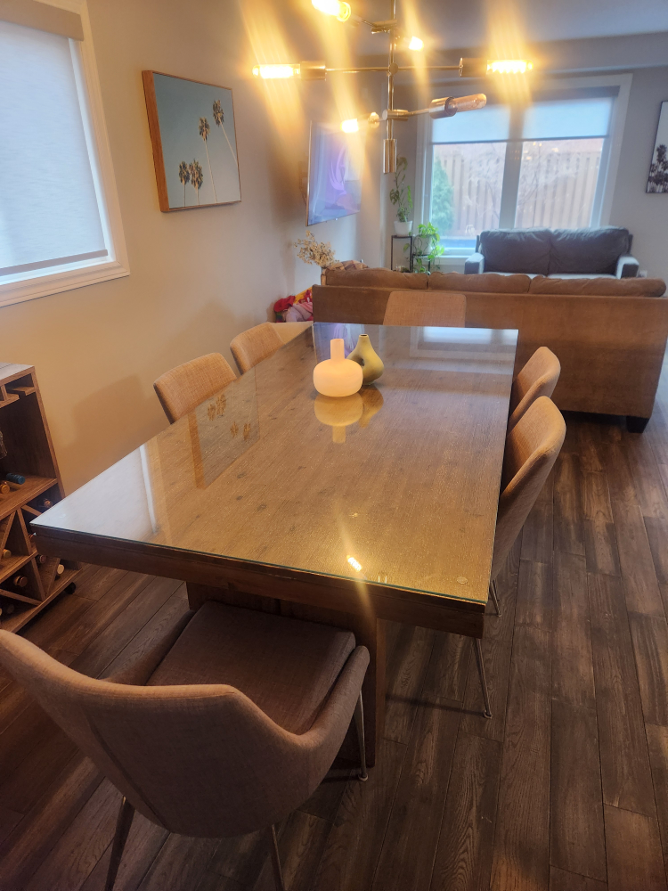 Modern Glass-Top Dining Table - photo 2