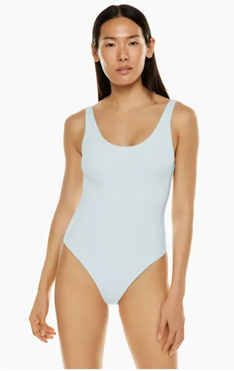 Aritzia Contour Scoopneck Bodysuit - Light Blue