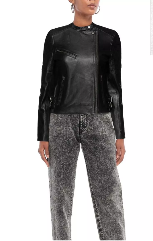 Muubaa Women's Black Leather Jacket Size XS - photo 3