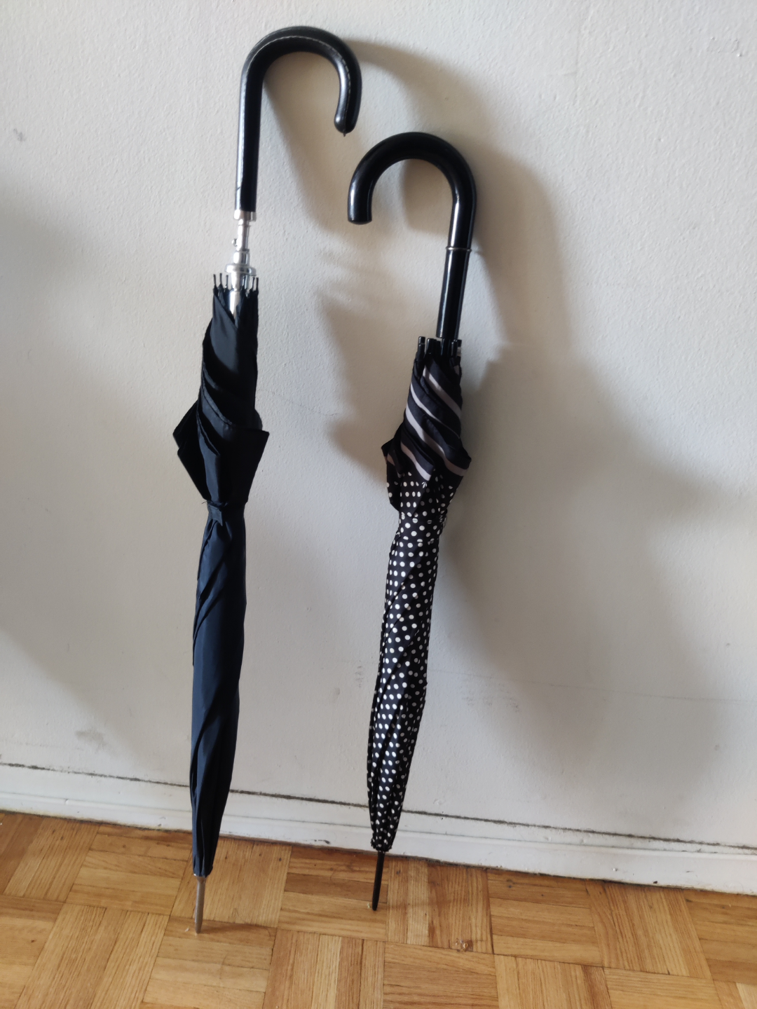 Two stylish umbrellas