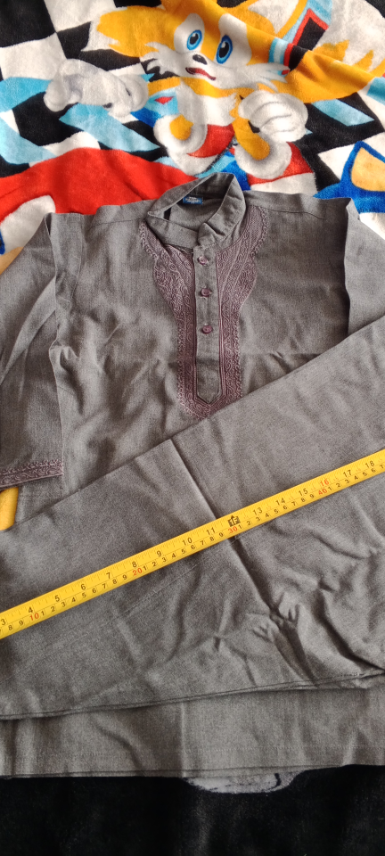 Boys' Grey Kurta Pajama Set with Embroidery